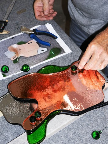 Flora sconce by Kiki Goti for Todd Merrill Studio during production